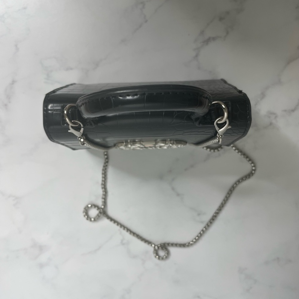 Bershka Black Mini Bag with Elegant Crystal Accents - Picture 5 of 10